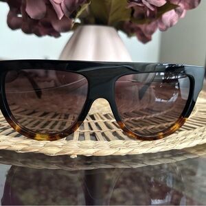 Celine Black and Tortoiseshell Sunglasses with Brown Lenses